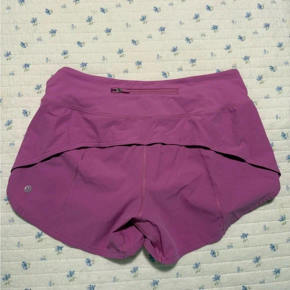 Lululemon Speed Up Lined Short 4 Red Pink/Purple Color Size 8